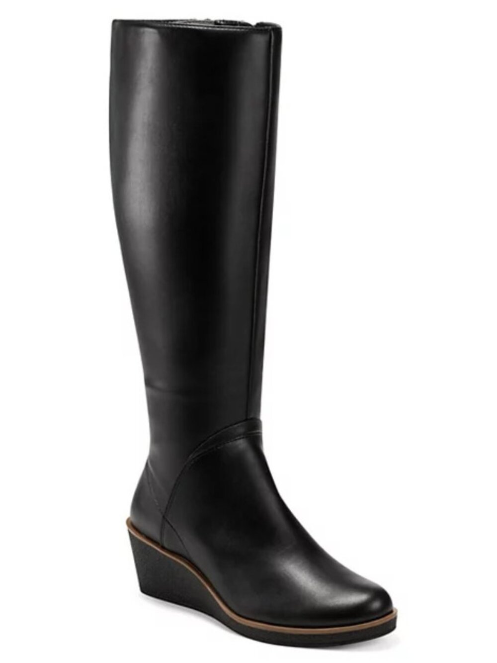 Aerosoles Binocular Knee High Wedge Boots Black Size 10W NWT